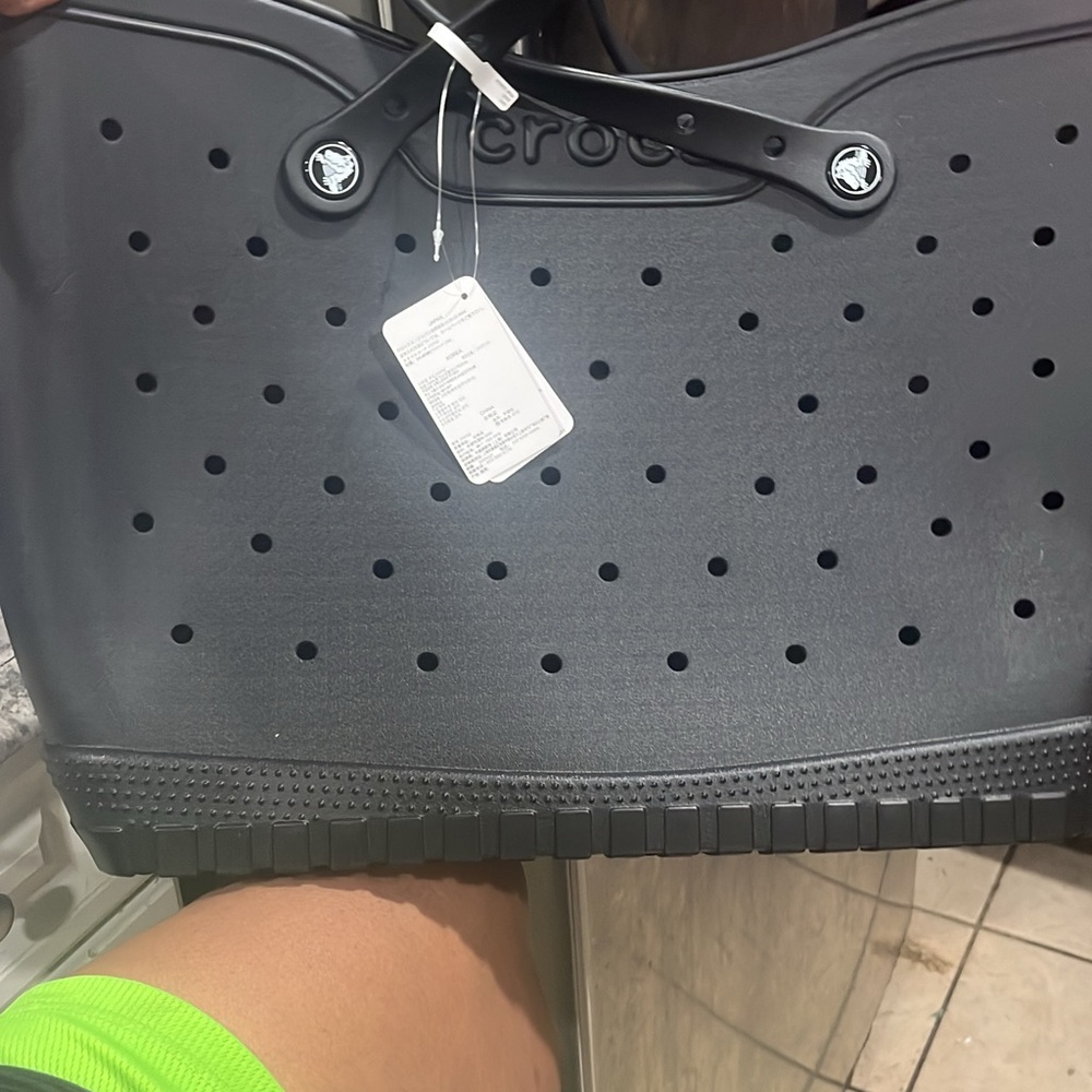 CROCS Black Perforated Tote Bag